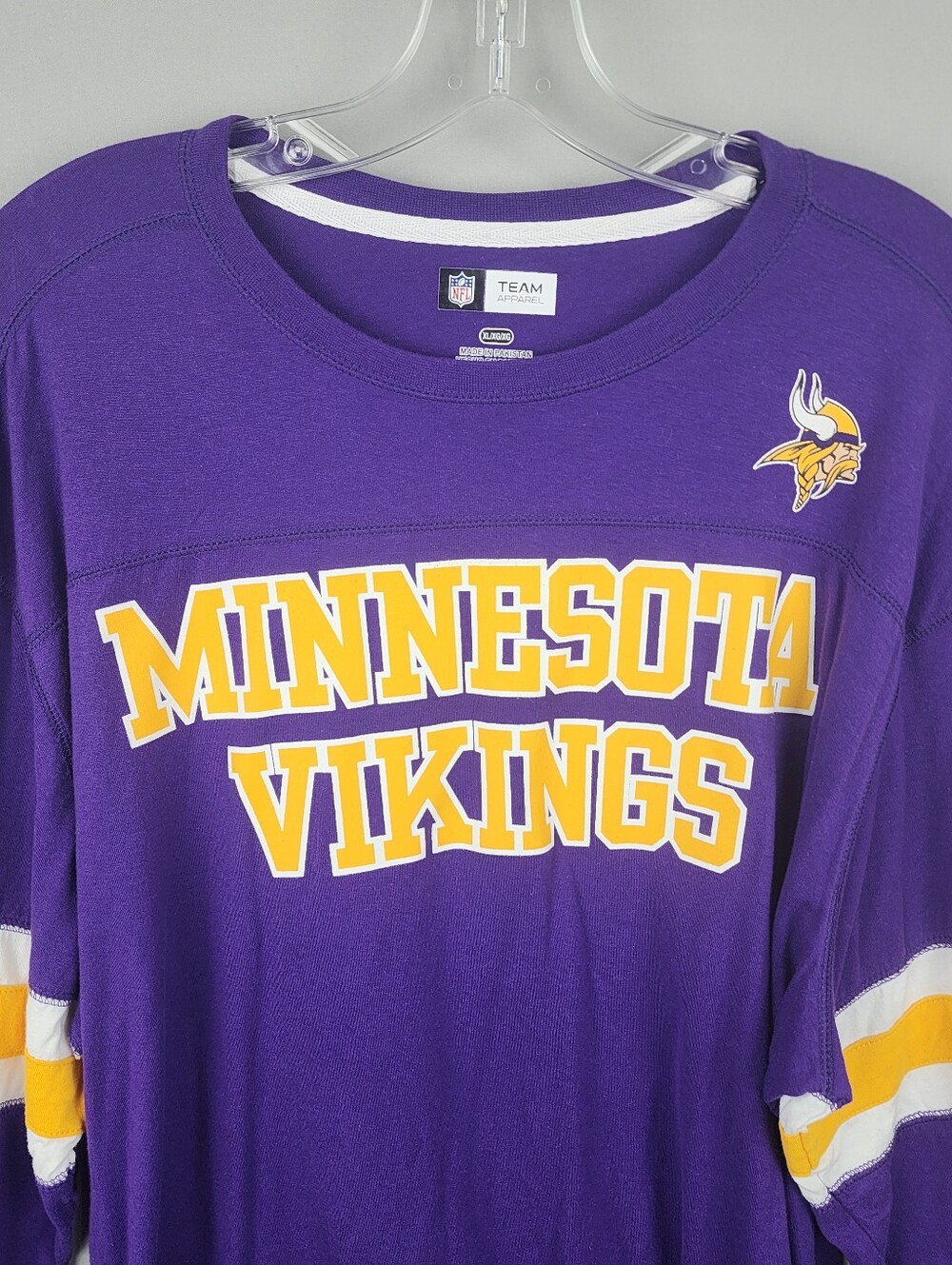 NFL Team Apparel Minnesota Vikings Purple & Yellow Long Sleeve Sweatshirt